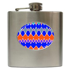 Rhombus Chains			hip Flask (6 Oz) by LalyLauraFLM