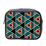 Triangles in retro colors pattern Mini Toiletries Bag (Two Sides) Front