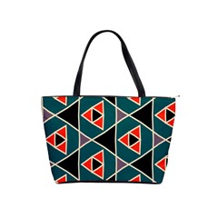 Triangles In Retro Colors Pattern Classic Shoulder Handbag by LalyLauraFLM