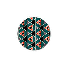 Triangles In Retro Colors Pattern			golf Ball Marker (4 Pack) by LalyLauraFLM