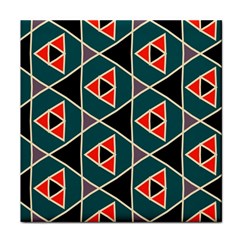 Triangles In Retro Colors Pattern			face Towel by LalyLauraFLM