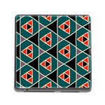 Triangles in retro colors pattern			Memory Card Reader (Square) Front