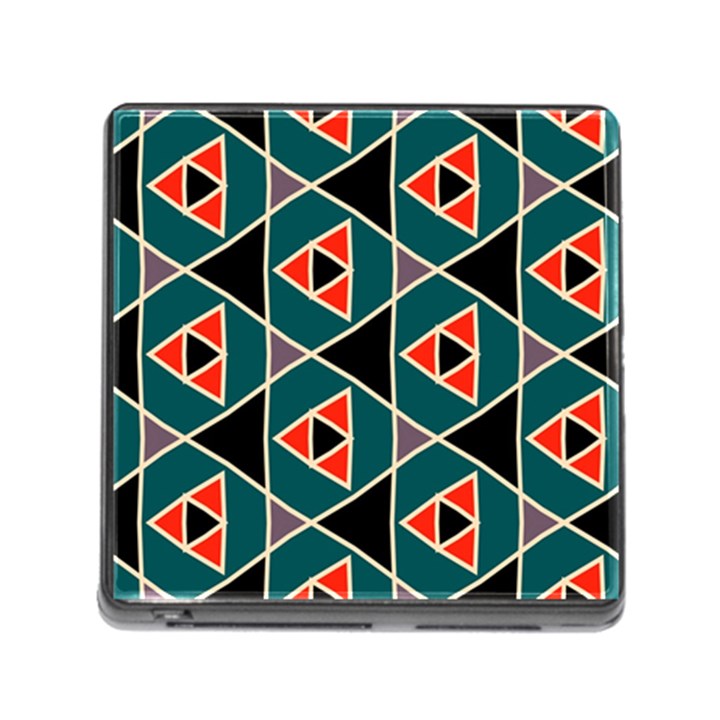 Triangles in retro colors pattern			Memory Card Reader (Square)