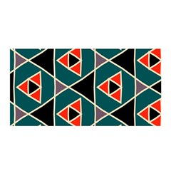 Triangles In Retro Colors Pattern Satin Wrap by LalyLauraFLM