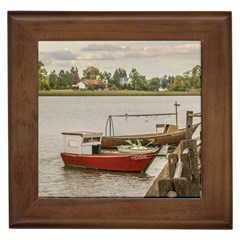 Santa Lucia River In Montevideo Uruguay Framed Tiles by dflcprints