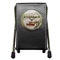 Santa Lucia River In Montevideo Uruguay Pen Holder Desk Clocks by dflcprints