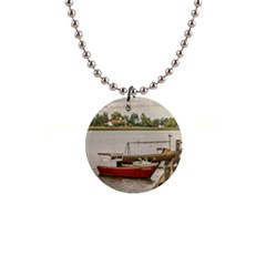 Santa Lucia River In Montevideo Uruguay Button Necklaces by dflcprints