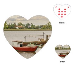 Santa Lucia River In Montevideo Uruguay Playing Cards (heart)  by dflcprints