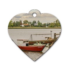 Santa Lucia River In Montevideo Uruguay Dog Tag Heart (two Sides) by dflcprints