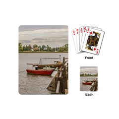 Santa Lucia River In Montevideo Uruguay Playing Cards (mini)  by dflcprints