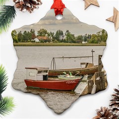 Santa Lucia River In Montevideo Uruguay Ornament (snowflake)  by dflcprints