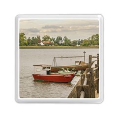 Santa Lucia River In Montevideo Uruguay Memory Card Reader (square)  by dflcprints