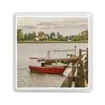 Santa Lucia River In Montevideo Uruguay Memory Card Reader (Square)  Front