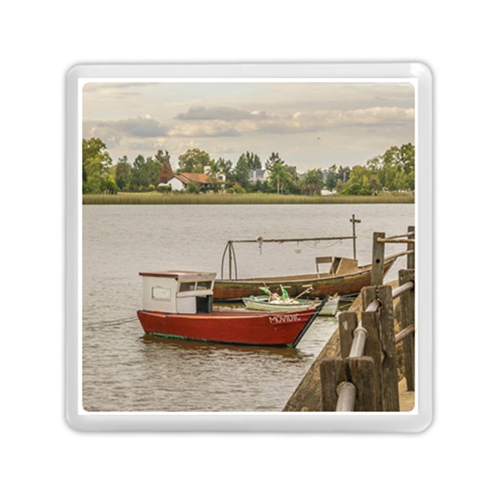 Santa Lucia River In Montevideo Uruguay Memory Card Reader (Square) 