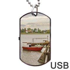 Santa Lucia River In Montevideo Uruguay Dog Tag Usb Flash (one Side) by dflcprints