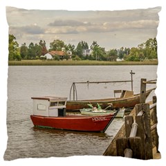 Santa Lucia River In Montevideo Uruguay Standard Flano Cushion Cases (one Side)  by dflcprints