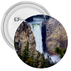 Yellowstone Waterfall 3  Buttons by trendistuff