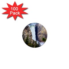 Yellowstone Waterfall 1  Mini Magnets (100 Pack)  by trendistuff