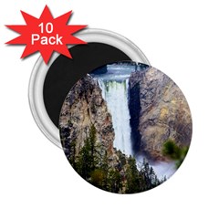 Yellowstone Waterfall 2 25  Magnets (10 Pack)  by trendistuff