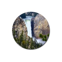 Yellowstone Waterfall Magnet 3  (round) by trendistuff