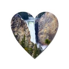 Yellowstone Waterfall Heart Magnet by trendistuff