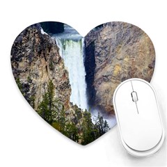 Yellowstone Waterfall Heart Mousepads by trendistuff