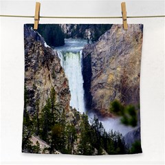 Yellowstone Waterfall Face Towel by trendistuff