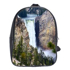 Yellowstone Waterfall School Bags(large)  by trendistuff