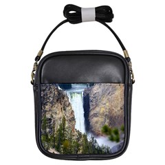 Yellowstone Waterfall Girls Sling Bags by trendistuff