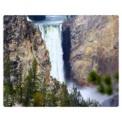 Yellowstone Waterfall Double Sided Flano Blanket (medium)  by trendistuff