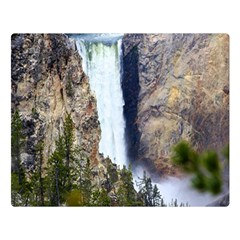 Yellowstone Waterfall Double Sided Flano Blanket (large)  by trendistuff