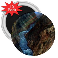 Yellowstone Lower Falls 3  Magnets (10 Pack)  by trendistuff