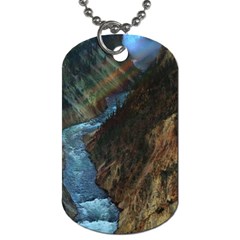 Yellowstone Lower Falls Dog Tag (one Side) by trendistuff