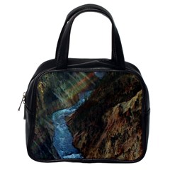 Yellowstone Lower Falls Classic Handbags (one Side) by trendistuff