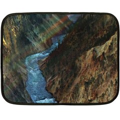 Yellowstone Lower Falls Double Sided Fleece Blanket (mini)  by trendistuff