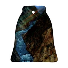 Yellowstone Lower Falls Ornament (bell)  by trendistuff