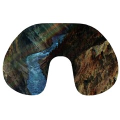 Yellowstone Lower Falls Travel Neck Pillows by trendistuff