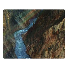 Yellowstone Lower Falls Double Sided Flano Blanket (large)  by trendistuff