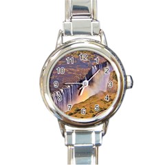 Waterfall Africa Zambia Round Italian Charm Watches by trendistuff