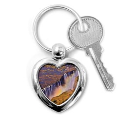 WATERFALL AFRICA ZAMBIA Key Chains (Heart) 