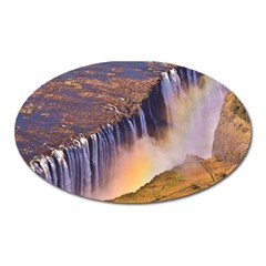 Waterfall Africa Zambia Oval Magnet by trendistuff