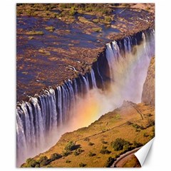 WATERFALL AFRICA ZAMBIA Canvas 8  x 10 