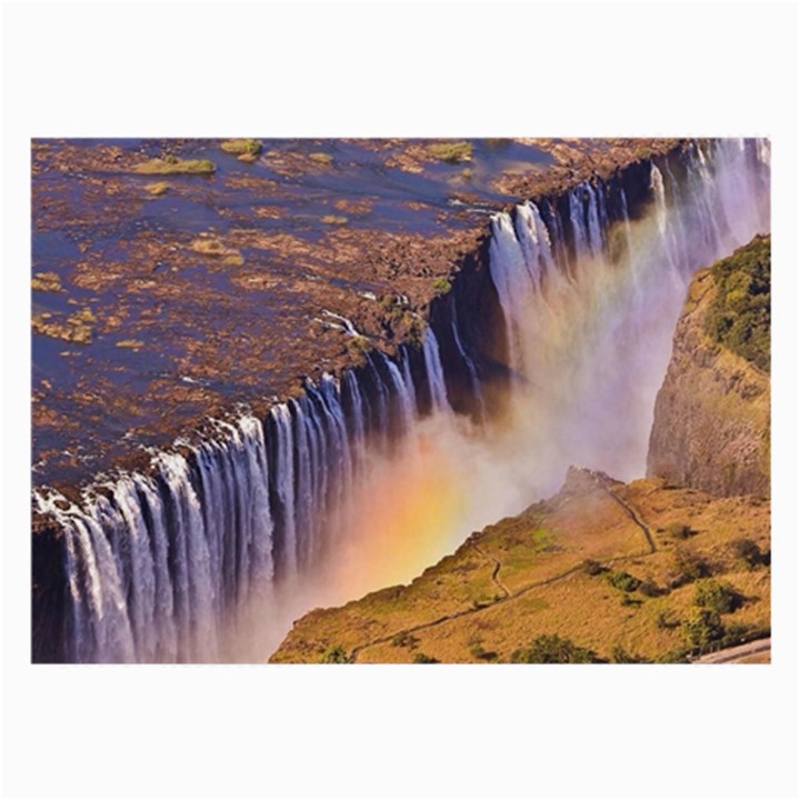 WATERFALL AFRICA ZAMBIA Large Glasses Cloth (2-Side)