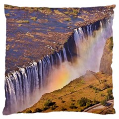 Waterfall Africa Zambia Large Cushion Cases (two Sides)  by trendistuff