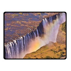 WATERFALL AFRICA ZAMBIA Double Sided Fleece Blanket (Small) 