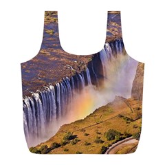 Waterfall Africa Zambia Full Print Recycle Bags (l)  by trendistuff