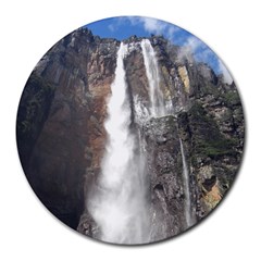 Salto Del Angel Round Mousepads by trendistuff