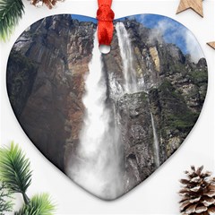 Salto Del Angel Ornament (heart)  by trendistuff