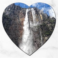 Salto Del Angel Jigsaw Puzzle (heart) by trendistuff