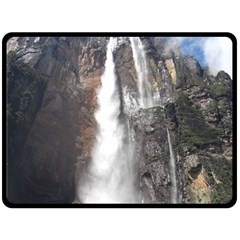 Salto Del Angel Fleece Blanket (large)  by trendistuff